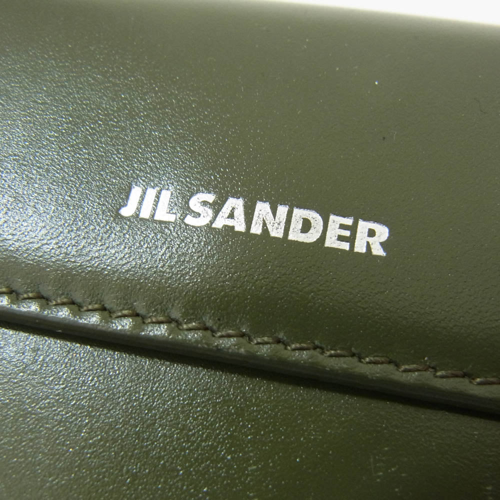 JIL SANDER ジルサンダー 三つ折り ミニ ウォレット 財布 カーキ系【中古】
