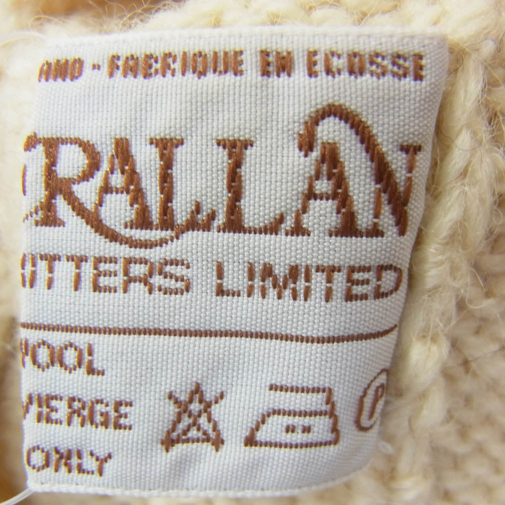 INVERALLAN インバーアラン 茶タグ ボンボン ニット キャップ NY オフホワイト系【中古】