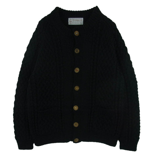 INVERALLAN インバーアラン 茶タグ 4A GOLFER CARDIGAN ゴルファー アラン ニット カーディガン ブラック系 サイズ表記なし【中古】