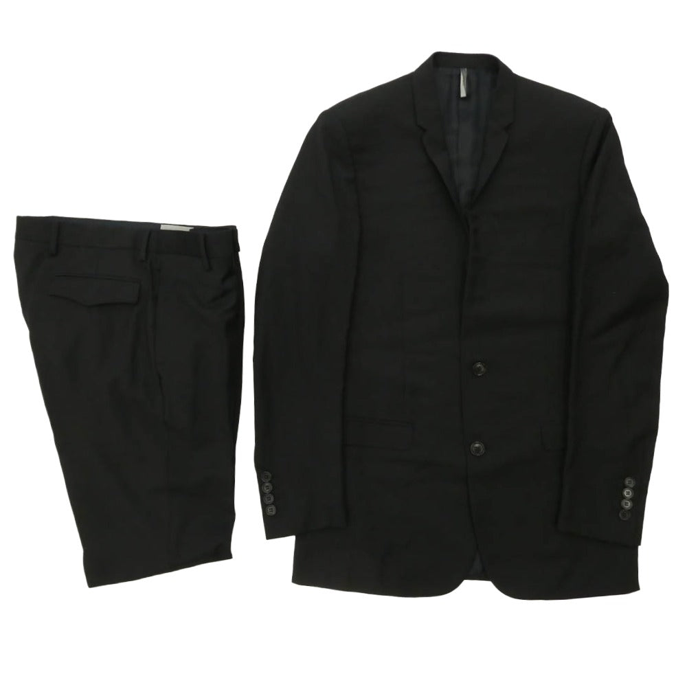 Dior ディオール 003C724A0559 ナローラペル 2Bシングル テーラード ジャケット スラックス パンツ セットアップ ブラック系 46【中古】