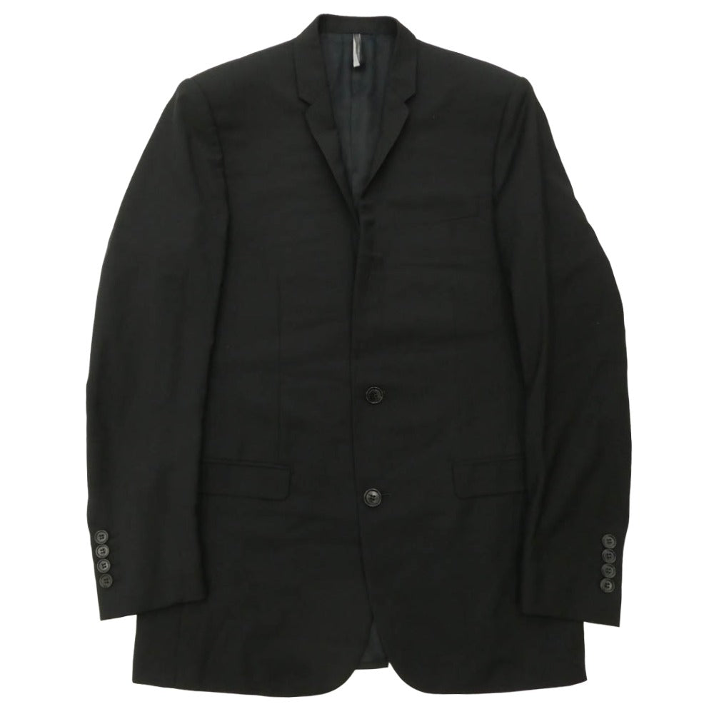 Dior ディオール 003C724A0559 ナローラペル 2Bシングル テーラード ジャケット スラックス パンツ セットアップ ブラック系 46【中古】