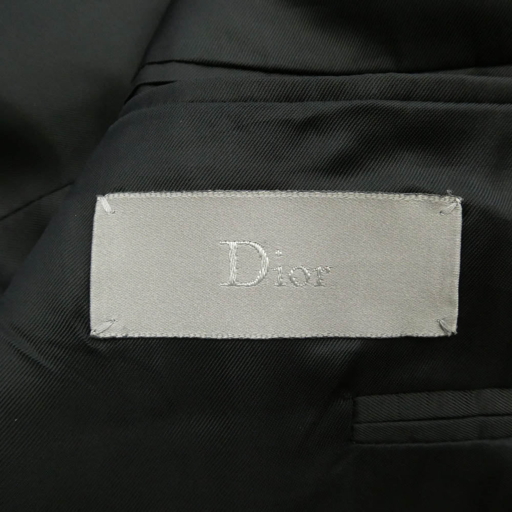 Dior ディオール 003C724A0559 ナローラペル 2Bシングル テーラード ジャケット スラックス パンツ セットアップ ブラック系 46【中古】