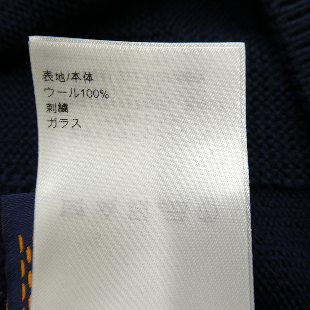 LOUIS VUITTON ルイ・ヴィトン 24SS HQN69W PEARL SIGNATURE DAMIER CREWNECK SWEATER パール シグネチャー ダミエ クルーネック ニット セーター ネイビー系 M【極上美品】【中古】