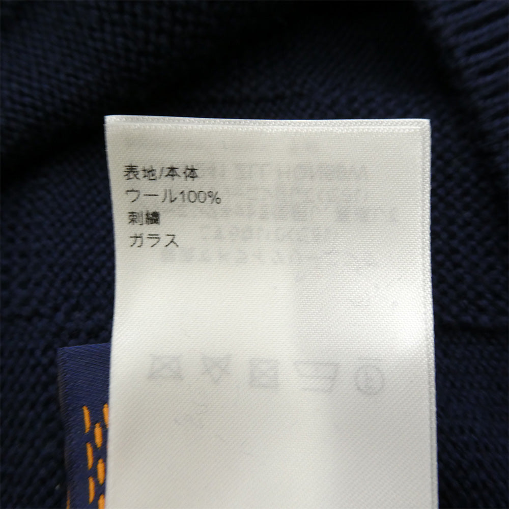 LOUIS VUITTON ルイ・ヴィトン 24SS HQN69W PEARL SIGNATURE DAMIER CREWNECK SWEATER パール シグネチャー ダミエ クルーネック ニット セーター ネイビー系 M【極上美品】【中古】