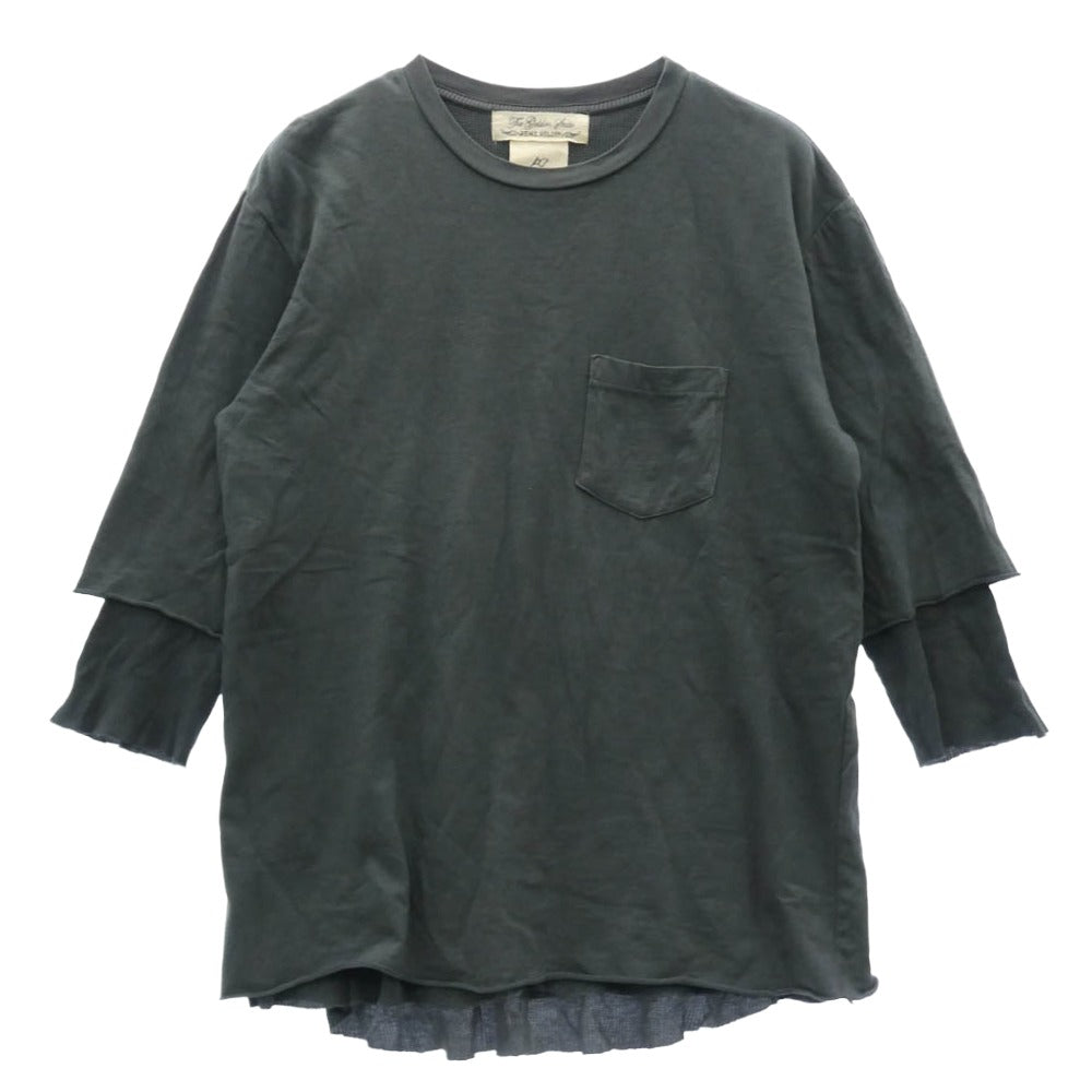 REMI RELIEF レミレリーフ レイヤード サーマル 七分丈 ポケット カットソー チャコール系 M【中古】