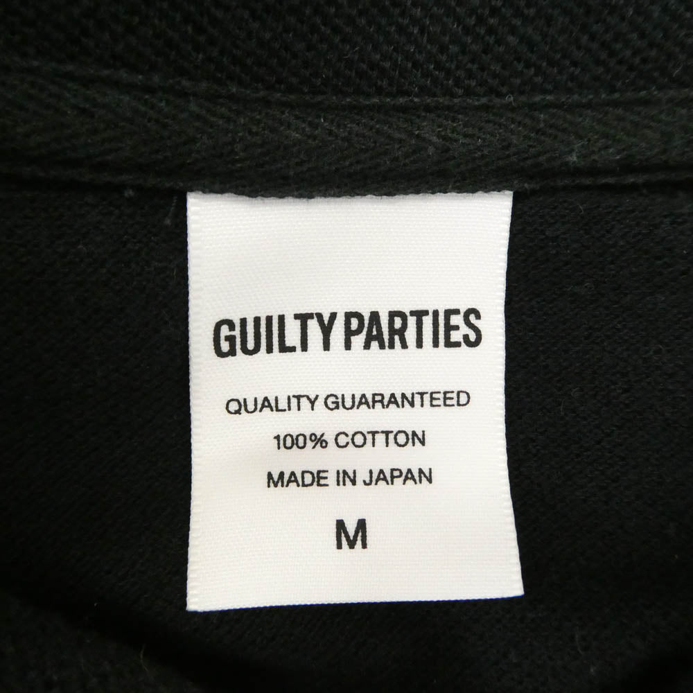 WACKO MARIA ワコマリア the guilty parties バックロゴ 七分丈 ポロシャツ カットソー ブラック系 M【中古】