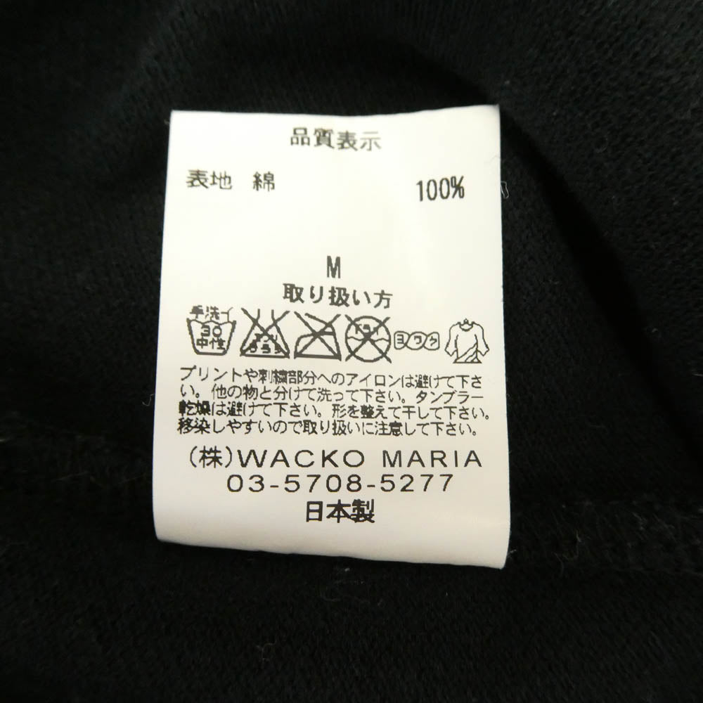 WACKO MARIA ワコマリア the guilty parties バックロゴ 七分丈 ポロシャツ カットソー ブラック系 M【中古】
