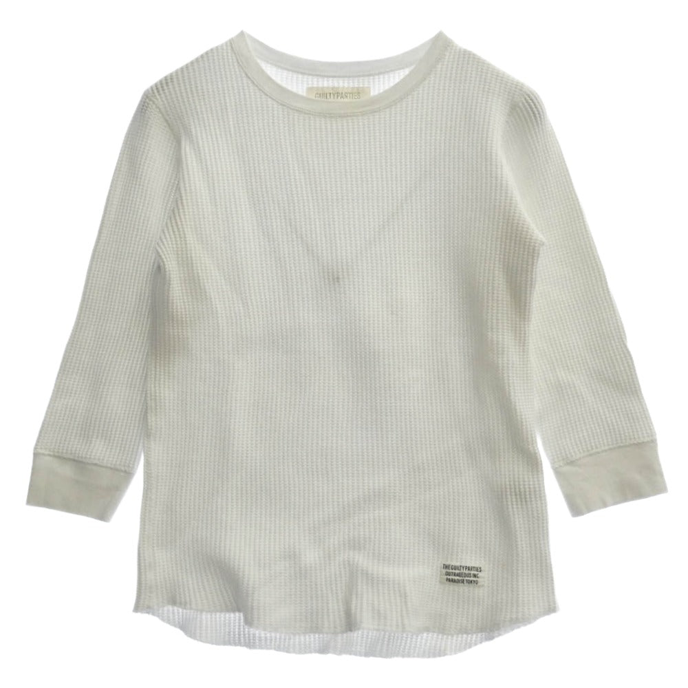 WACKO MARIA ワコマリア サーマル ワッフル 長袖 カットソー ホワイト系 M【中古】
