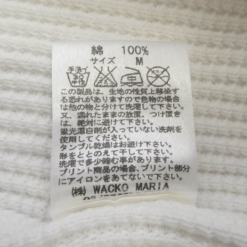 WACKO MARIA ワコマリア サーマル ワッフル 長袖 カットソー ホワイト系 M【中古】