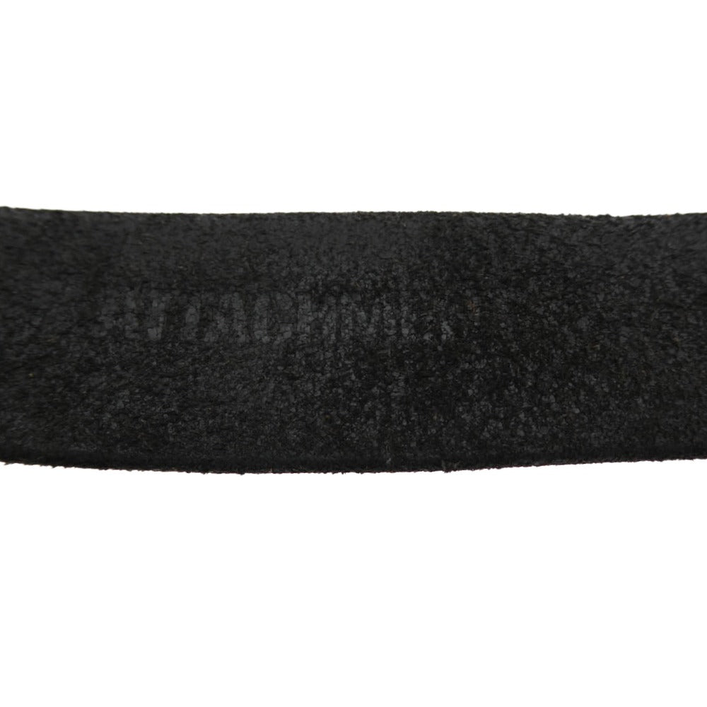 ATTACHMENT アタッチメント プレートバックル レザー ベルト ブラック系【中古】