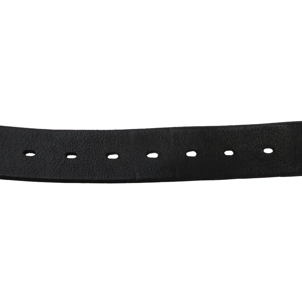 ATTACHMENT アタッチメント プレートバックル レザー ベルト ブラック系【中古】