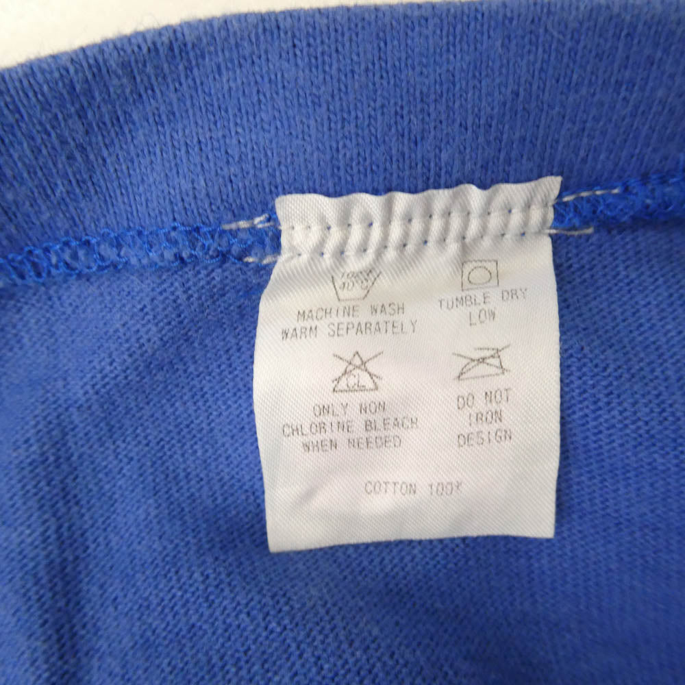 Champion チャンピオン CO-006C × STANDARD CALIFORNIA スタンダードカリフォルニア 7分丈 フットボールTシャツ カットソー ブルー ブルー系 S【中古】