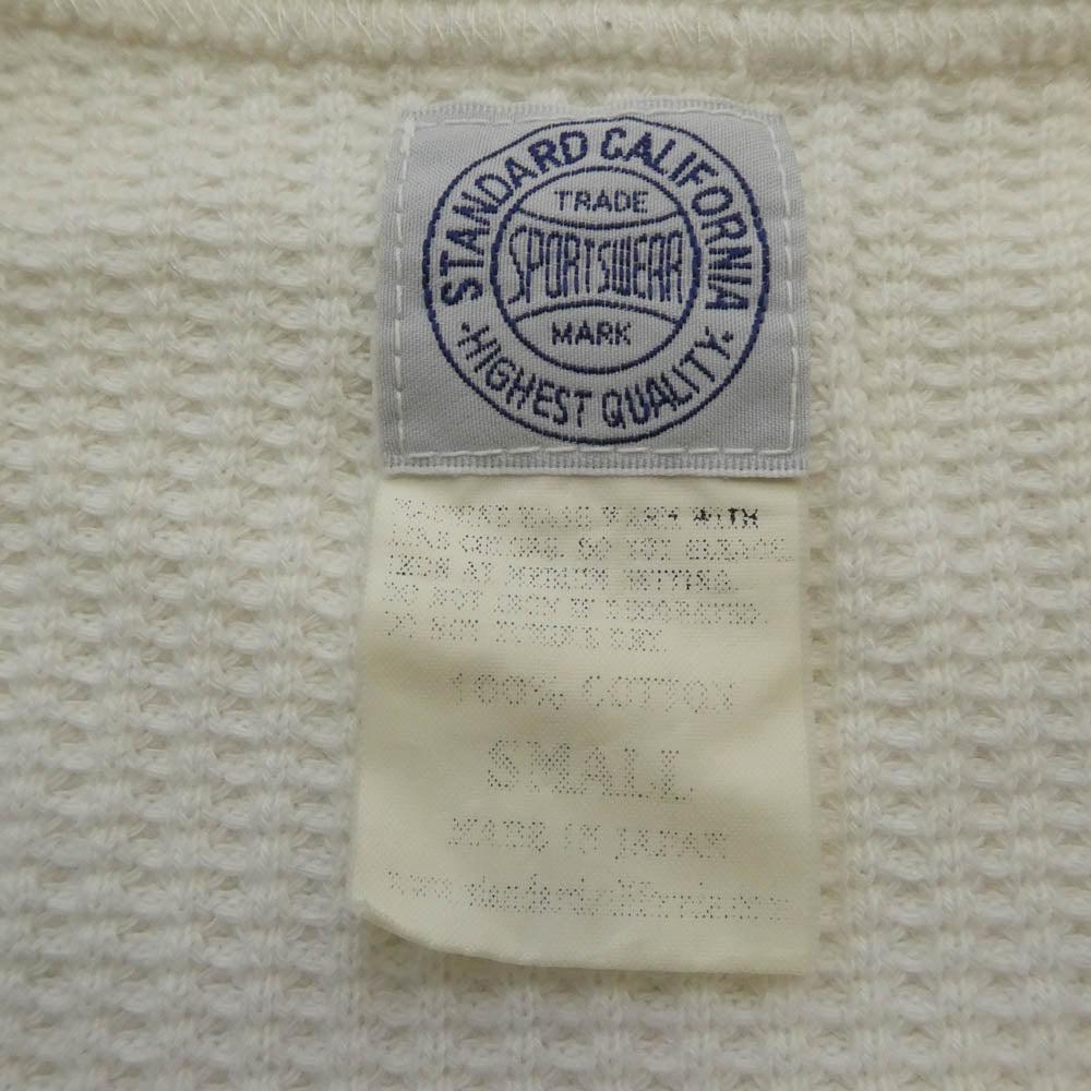 STANDARD CALIFORNIA スタンダードカリフォルニア ワッフル サーマル 長袖 カットソー ホワイト系 S【中古】