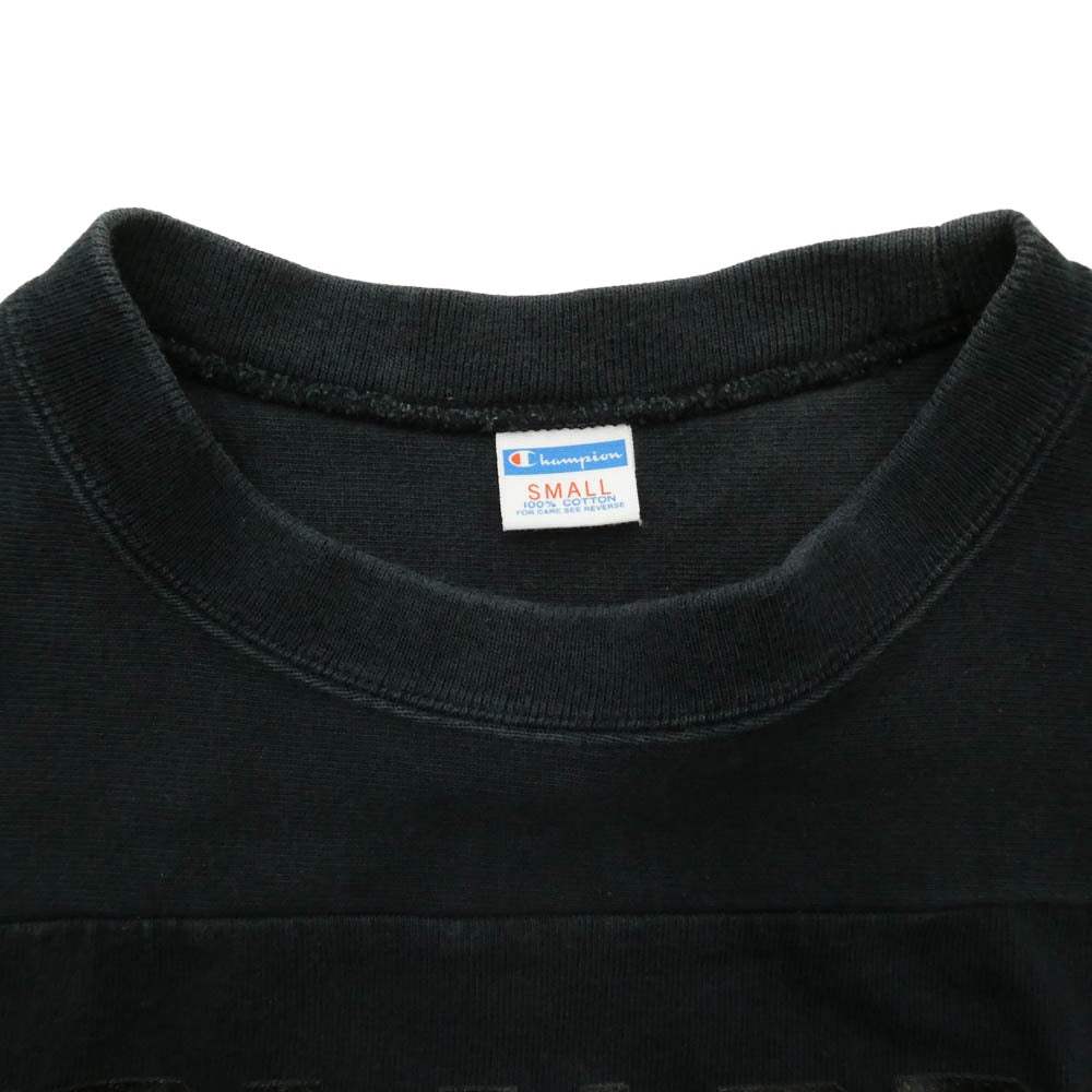 Champion チャンピオン CO-006C × STANDARD CALIFORNIA スタンダードカリフォルニア 7分丈 フットボールTシャツ カットソー ブラック ブラック系 S【中古】