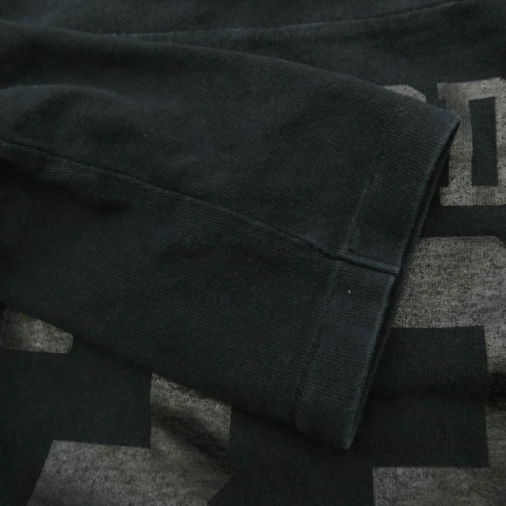 Champion チャンピオン CO-006C × STANDARD CALIFORNIA スタンダードカリフォルニア 7分丈 フットボールTシャツ カットソー ブラック ブラック系 S【中古】