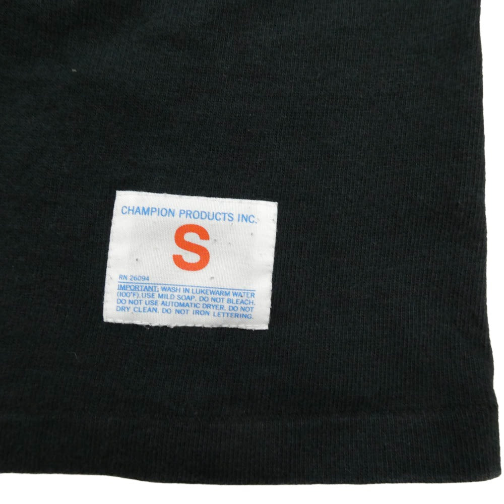 Champion チャンピオン CO-006C × STANDARD CALIFORNIA スタンダードカリフォルニア 7分丈 フットボールTシャツ カットソー ブラック ブラック系 S【中古】