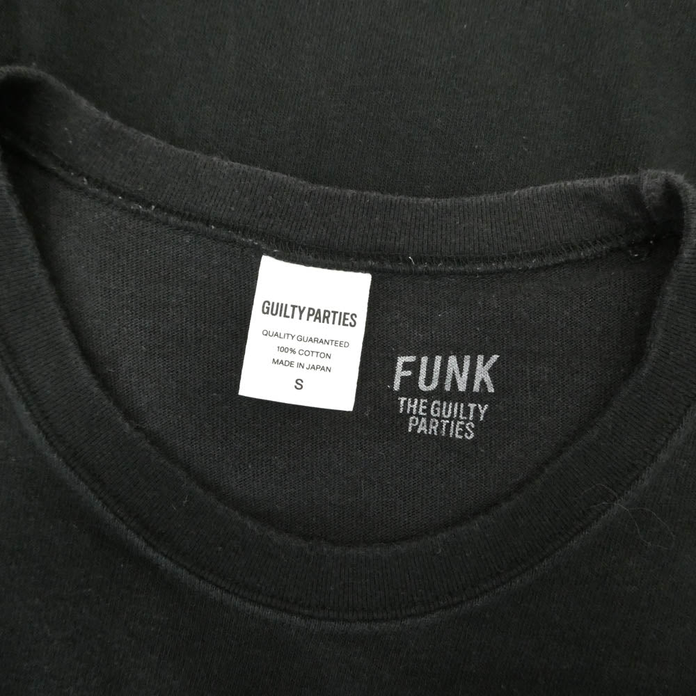 WACKO MARIA ワコマリア GUILTY PARTIES FOOTBALL T-SHIRT ナンバリング フットボール Tシャツ 半袖カットソー ブラック系 S【中古】