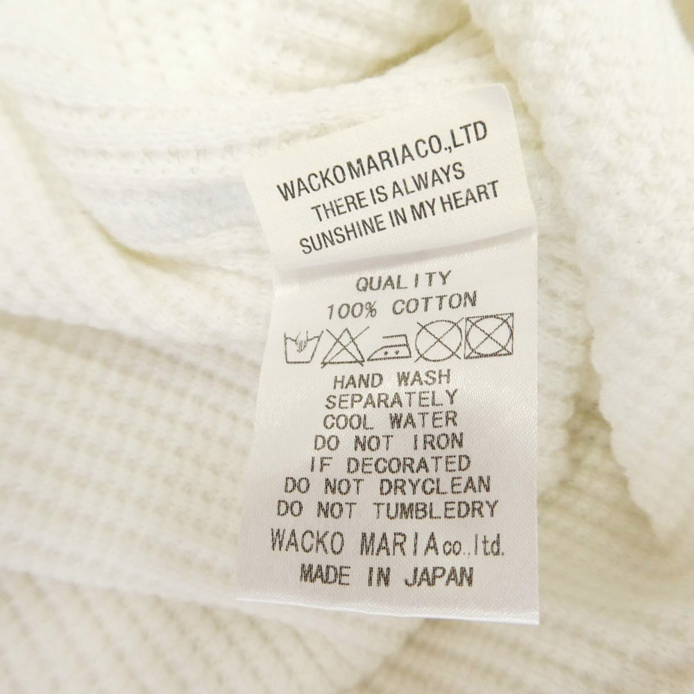 WACKO MARIA ワコマリア サーマル ワッフル 長袖 カットソー ホワイト系 L【中古】