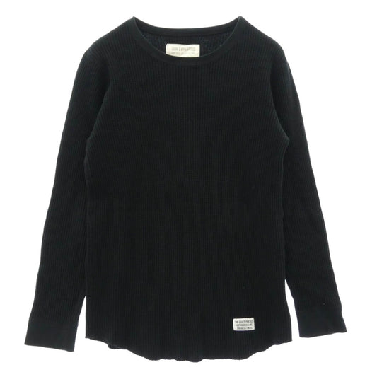 WACKO MARIA ワコマリア サーマル ワッフル 長袖 カットソー ブラック ブラック系 L【中古】