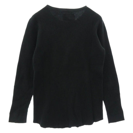 WACKO MARIA ワコマリア サーマル ワッフル 長袖 カットソー ブラック ブラック系 L【中古】