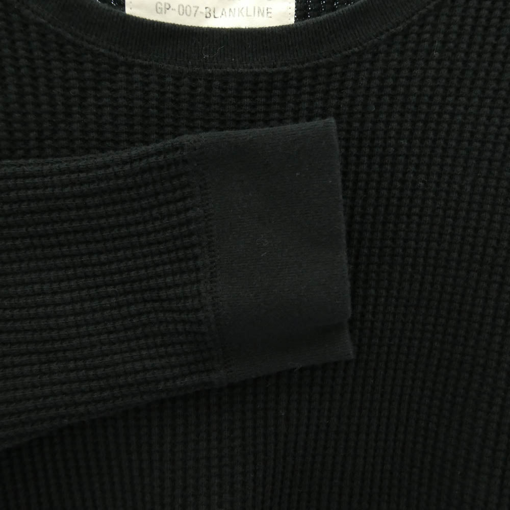 WACKO MARIA ワコマリア サーマル ワッフル 長袖 カットソー ブラック ブラック系 L【中古】