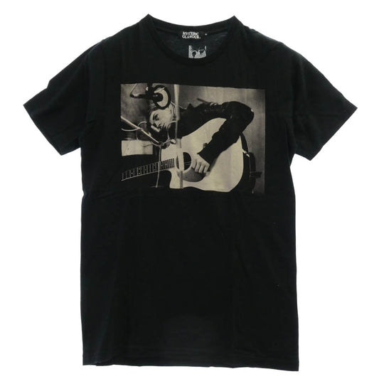 HYSTERIC GLAMOUR ヒステリックグラマー 08SS 4CT-5812 KURT COBAIN Smells Like Teen Spirit TEE カートコバーン フォトプリント Tシャツ 半袖カットソー ブラック ブラック系 M【中古】