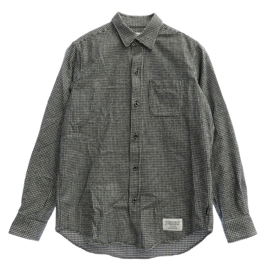 WACKO MARIA ワコマリア ギンガムチェック 長袖 ネルシャツ ブラック系 ホワイト系 S【中古】
