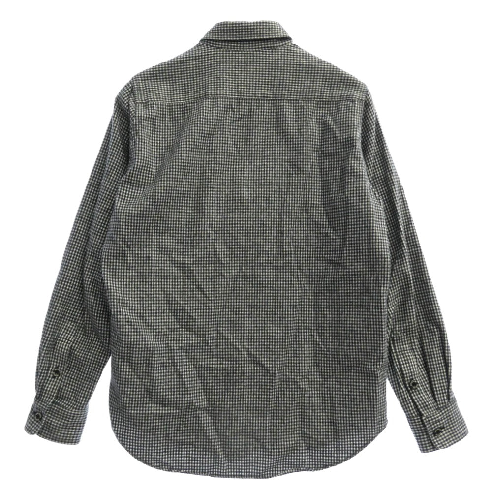 WACKO MARIA ワコマリア ギンガムチェック 長袖 ネルシャツ ブラック系 ホワイト系 S【中古】