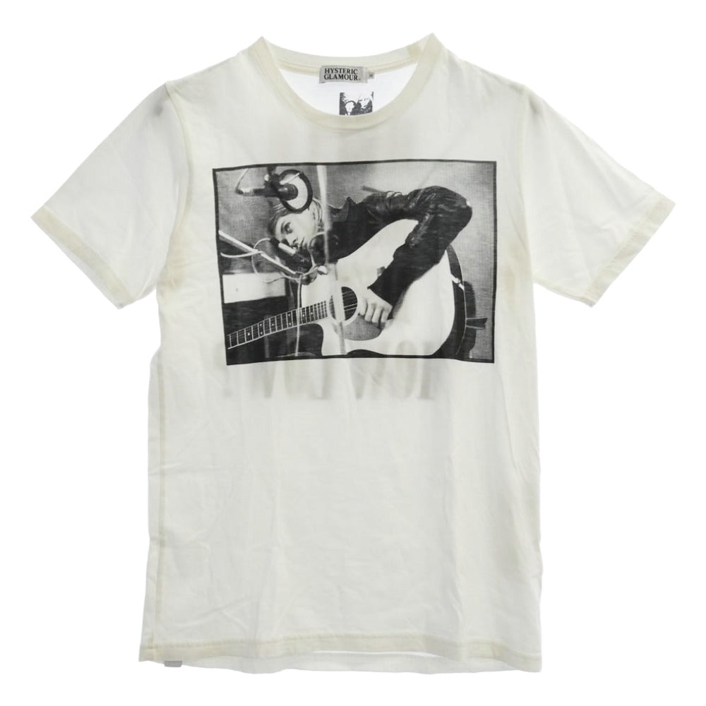 HYSTERIC GLAMOUR ヒステリックグラマー 08SS 4CT-5812 KURT COBAIN Smells Like Teen Spirit TEE カートコバーン フォトプリント Tシャツ 半袖カットソー ホワイト ホワイト系 M【中古】