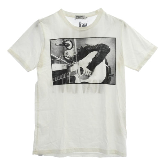 HYSTERIC GLAMOUR ヒステリックグラマー 08SS 4CT-5812 KURT COBAIN Smells Like Teen Spirit TEE カートコバーン フォトプリント Tシャツ 半袖カットソー ホワイト ホワイト系 M【中古】
