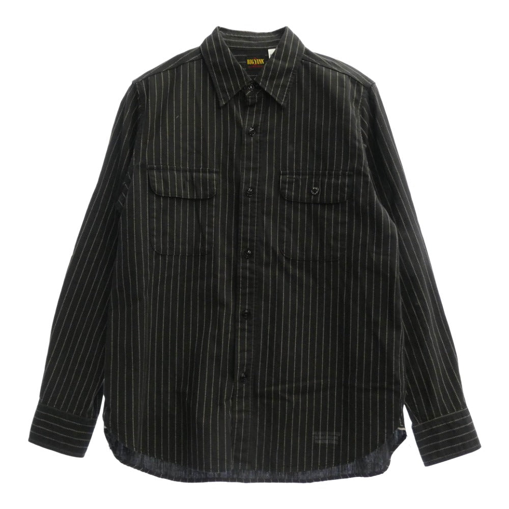 WACKO MARIA ワコマリア BIG YANK WABASH STRIPE ウォバッシュ ストライプ シャツ　 ブラック系 S【中古】