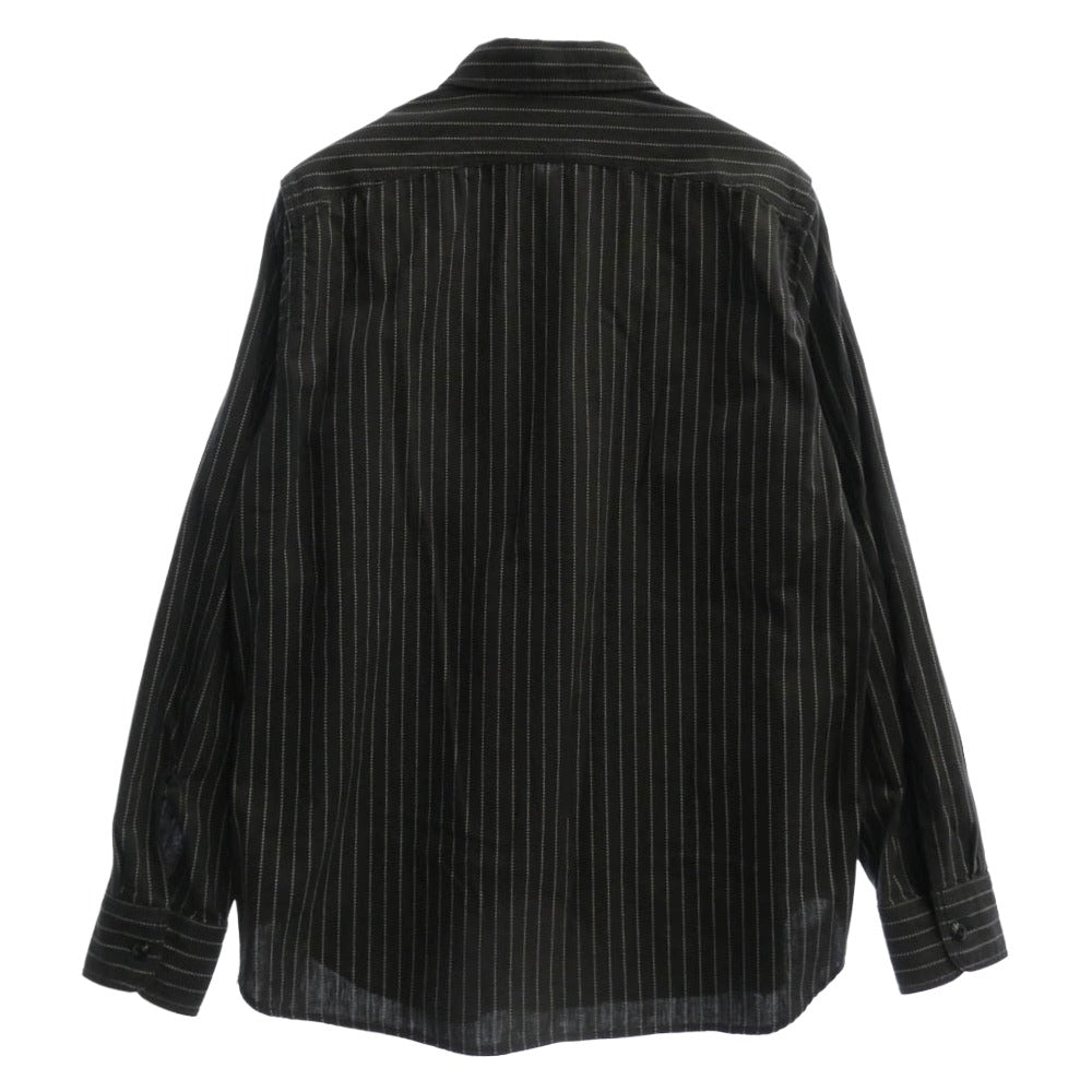 WACKO MARIA ワコマリア BIG YANK WABASH STRIPE ウォバッシュ ストライプ シャツ　 ブラック系 S【中古】