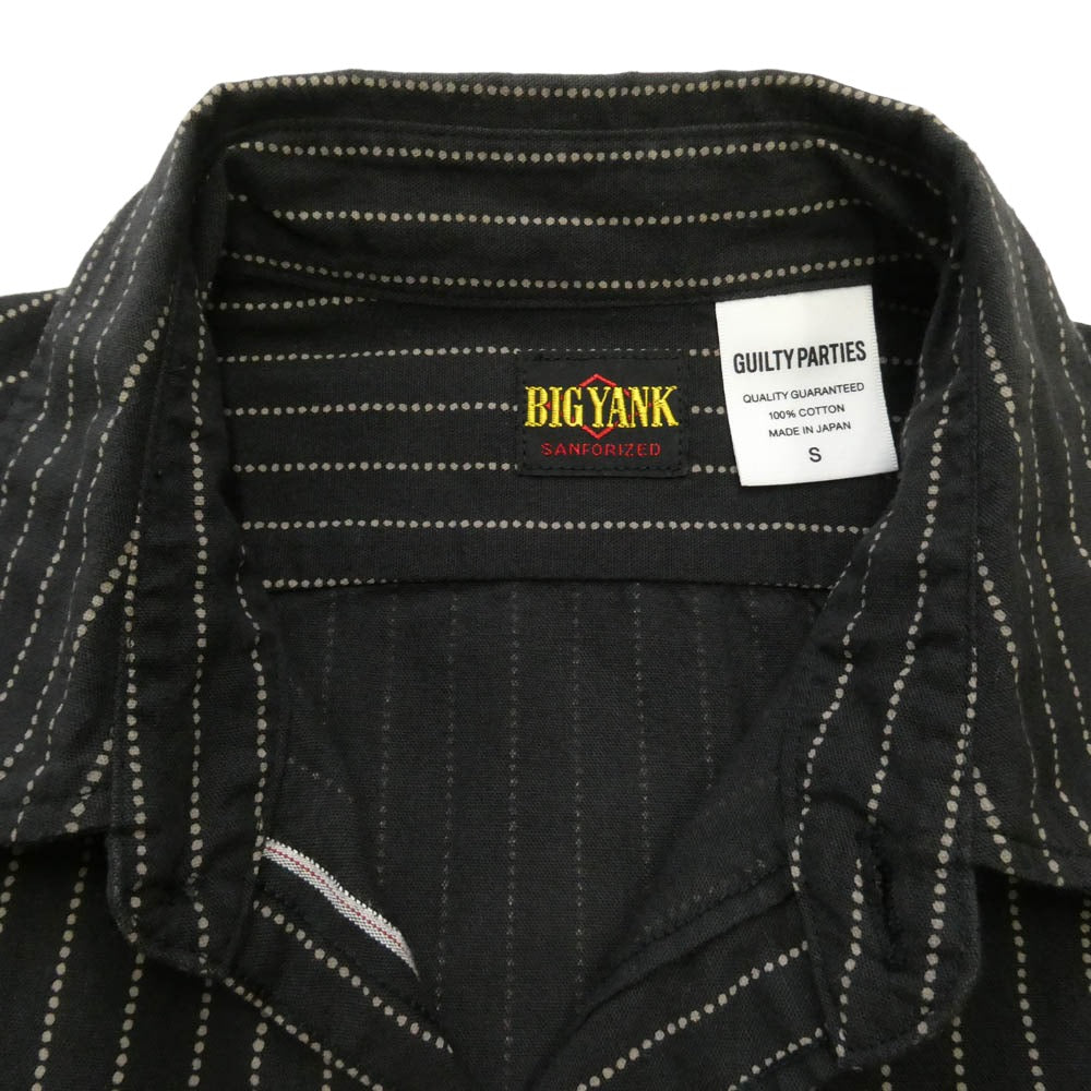 WACKO MARIA ワコマリア BIG YANK WABASH STRIPE ウォバッシュ ストライプ シャツ　 ブラック系 S【中古】