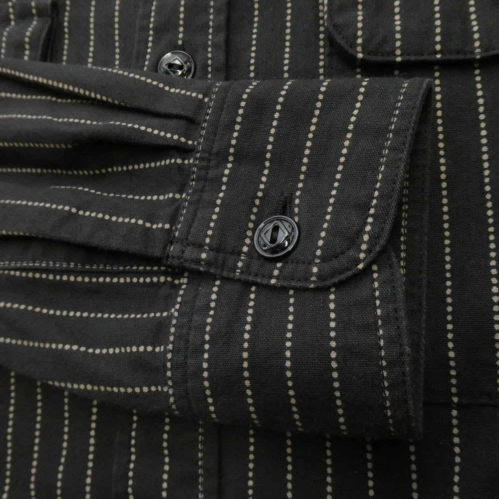WACKO MARIA ワコマリア BIG YANK WABASH STRIPE ウォバッシュ ストライプ シャツ　 ブラック系 S【中古】