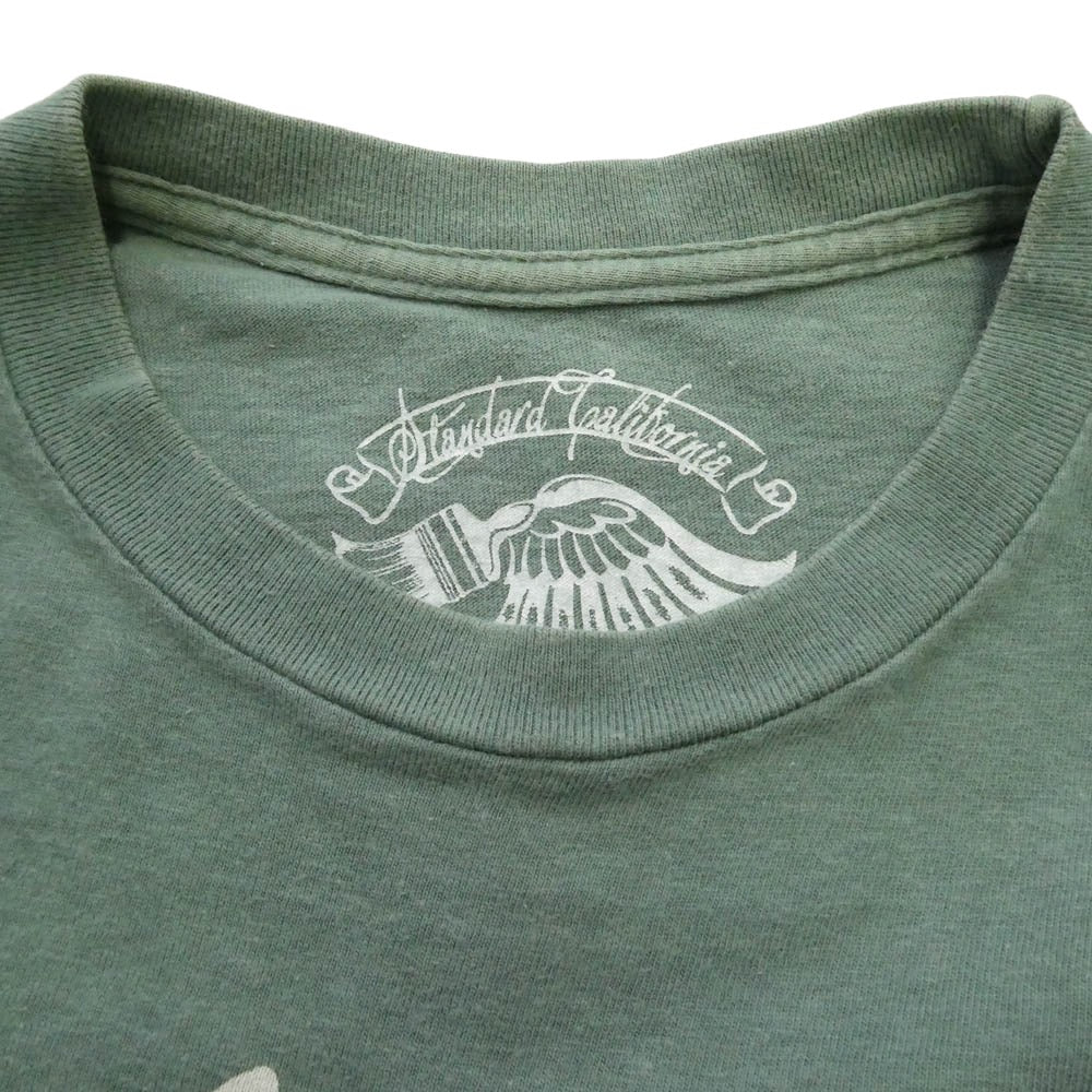 STANDARD CALIFORNIA スタンダードカリフォルニア Blowin' in The Wind 半袖 Tシャツ カットソー グリーン系 S【中古】