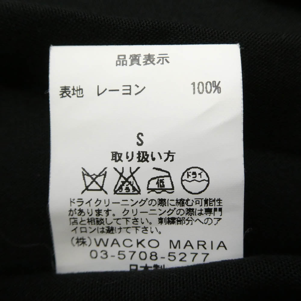 WACKO MARIA ワコマリア SATAN'S SOUL DEVIL WORKSHOP バックロゴ レーヨン 長袖 シャツ ブラック系 S【中古】