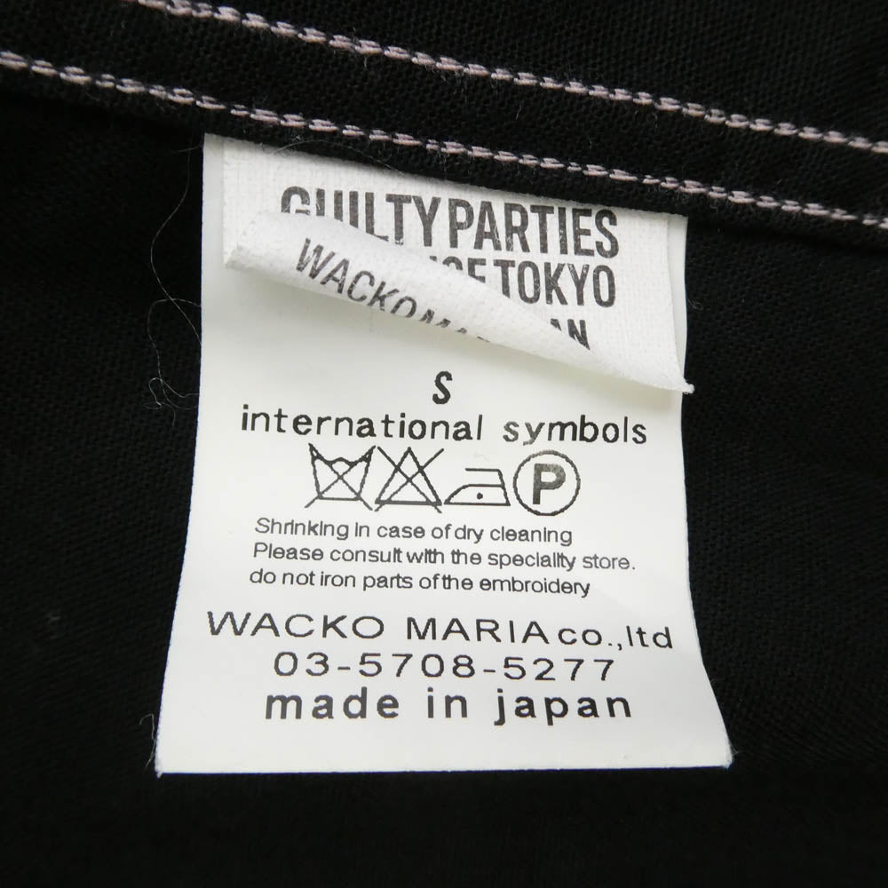 WACKO MARIA ワコマリア SATAN'S SOUL DEVIL WORKSHOP バックロゴ レーヨン 長袖 シャツ ブラック系 S【中古】