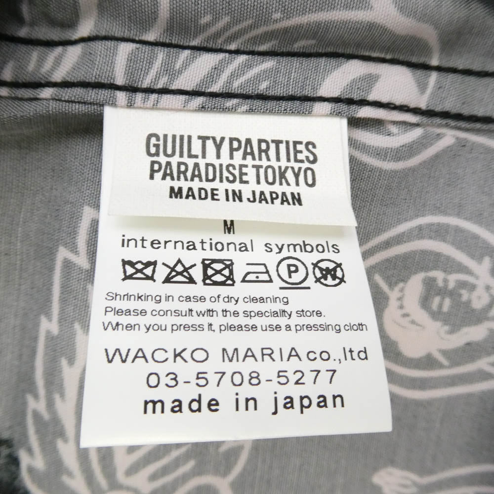 WACKO MARIA ワコマリア 17SS FUCK DREAM PARADISE 半袖 アロハ シャツ ブラック系【中古】