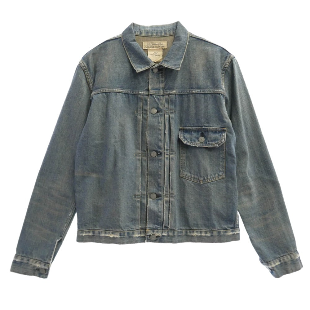 REMI RELIEF レミレリーフ 1st Type Denim Tracker Jacket ヴィンテージ加工 ファーストタイプ デニム トラッカー ジャケット インディゴブルー系 M【中古】