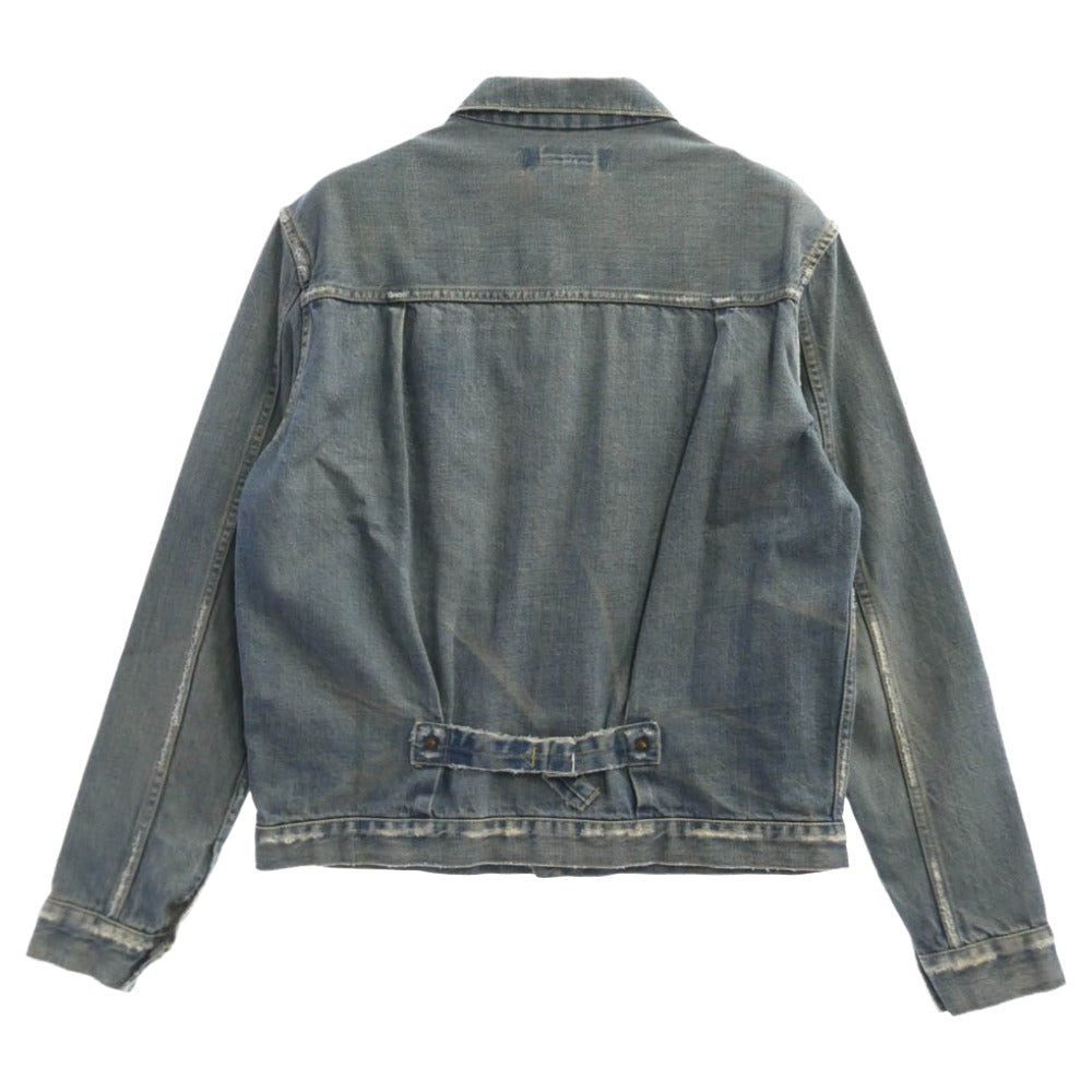 REMI RELIEF レミレリーフ 1st Type Denim Tracker Jacket ヴィンテージ加工 ファーストタイプ デニム トラッカー ジャケット インディゴブルー系 M【中古】
