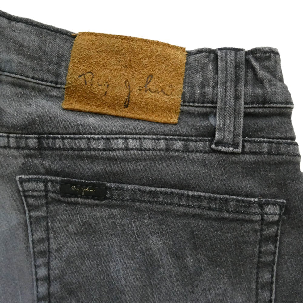 BIG JOHN ビッグジョン MMM134J Carrot Leg キャロットレグ ストレッチ ジーンズ デニム パンツ ブラック系 32【中古】