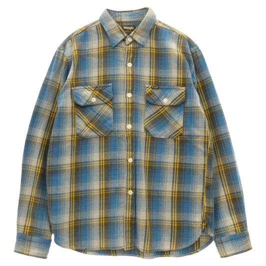 Wrangler ラングラー x Sonny Label サニーレーベル 別注 長袖 チェック ネルシャツ ブルー系 L【美品】【中古】