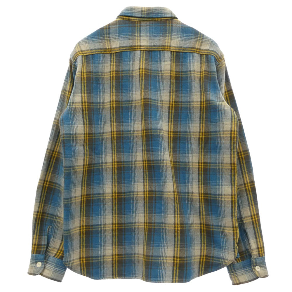 Wrangler ラングラー x Sonny Label サニーレーベル 別注 長袖 チェック ネルシャツ ブルー系 L【美品】【中古】
