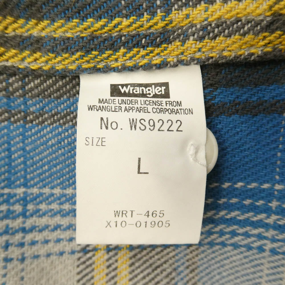 Wrangler ラングラー x Sonny Label サニーレーベル 別注 長袖 チェック ネルシャツ ブルー系 L【美品】【中古】