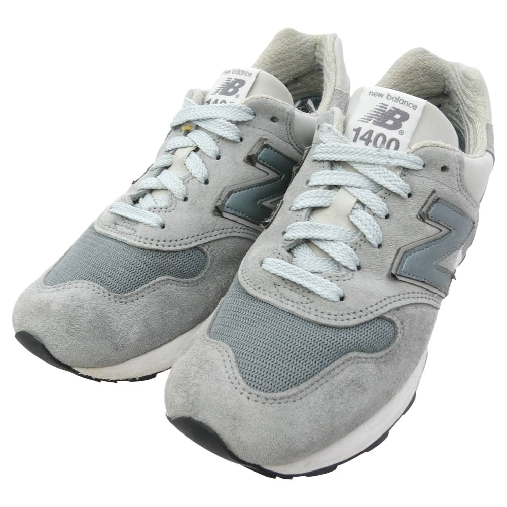 NEW BALANCE ニューバランス M1400SB Made in USA 1400 Steel Blue スティールブルー スエード メッシュ スニーカー グレー系 ライトブルー系 26cm【中古】