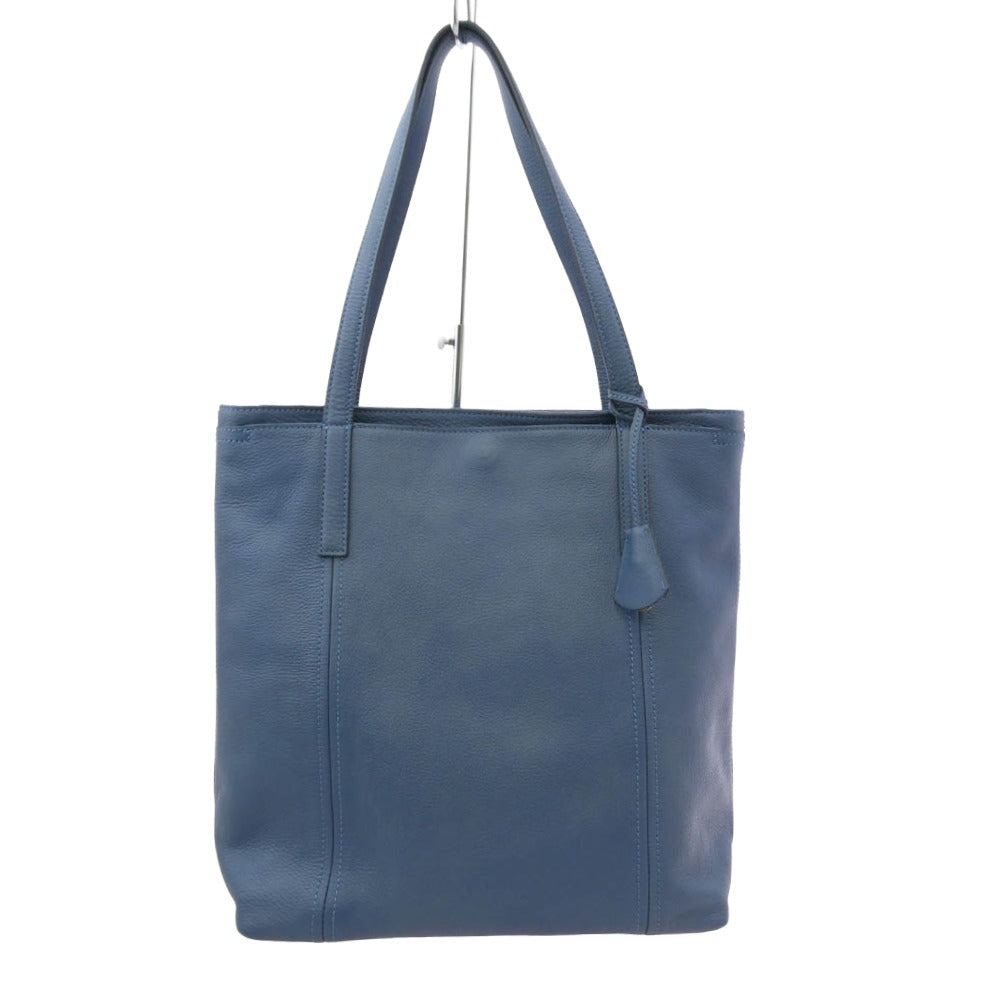 aniary アニアリ 07-0201 トートバッグ Shrink Leather 牛革 Tote シュリンクレザー ビジネストート ブルー系【中古】