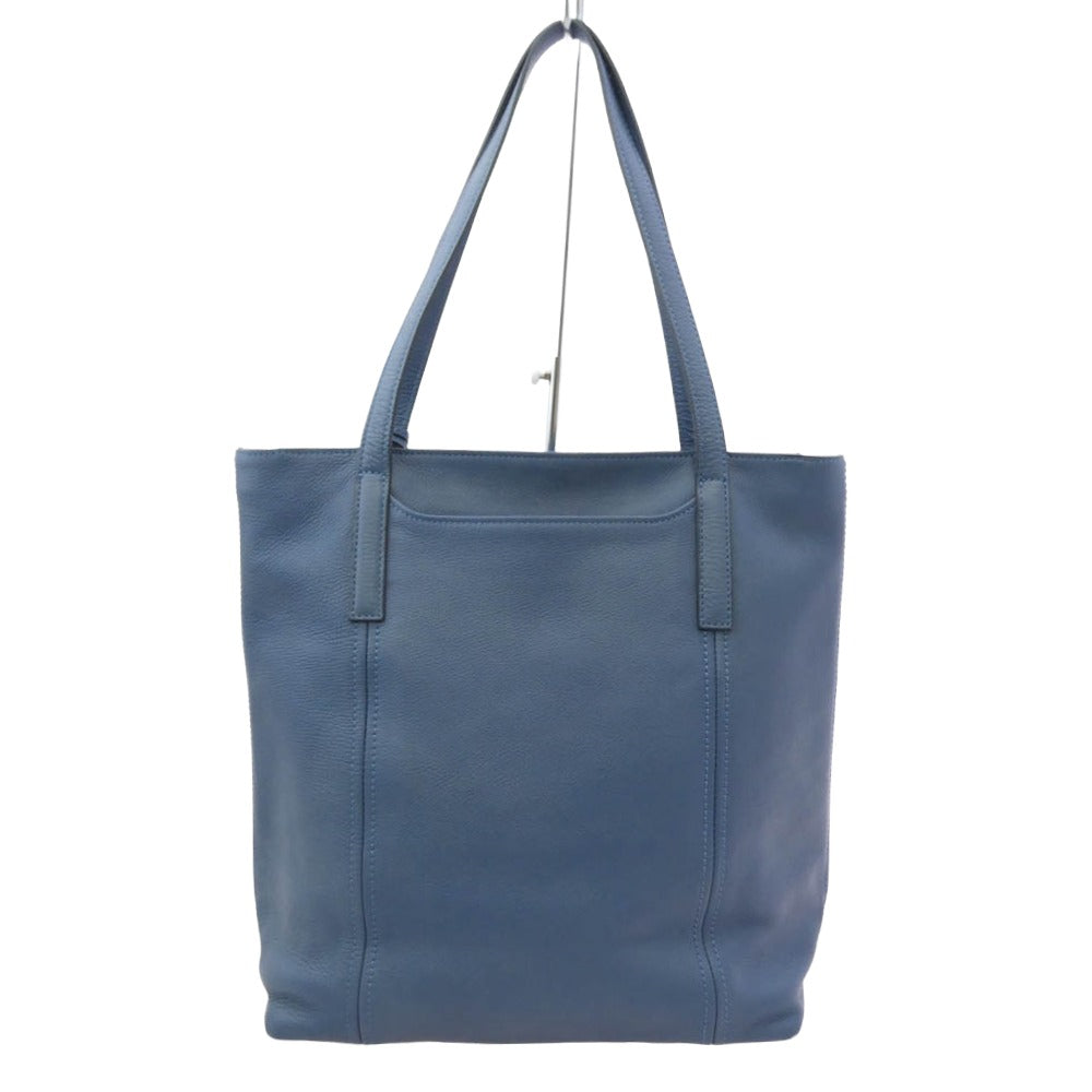 aniary アニアリ 07-0201 トートバッグ Shrink Leather 牛革 Tote シュリンクレザー ビジネストート ブルー系【中古】