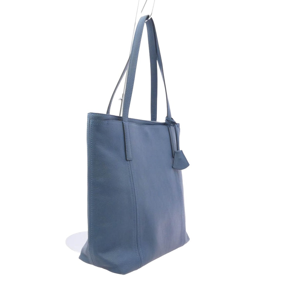 aniary アニアリ 07-0201 トートバッグ Shrink Leather 牛革 Tote シュリンクレザー ビジネストート ブルー系【中古】