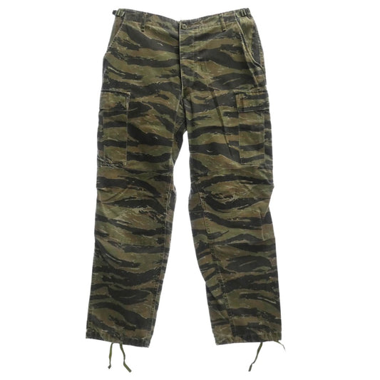米軍 8415-01-184-1351 USA製 米国製 TROUSERS COMBAT トラウザー コンバット コットン 迷彩柄 カモフラ ミリタリー カーゴ パンツ 不明【中古】