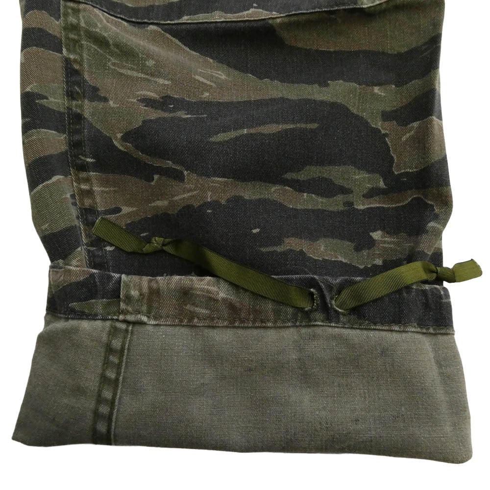 米軍 8415-01-184-1351 USA製 米国製 TROUSERS COMBAT トラウザー コンバット コットン 迷彩柄 カモフラ ミリタリー カーゴ パンツ 不明【中古】